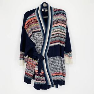 Anthro I Sleeping On Snow Mixed Media Kimono Sweater, XS/S